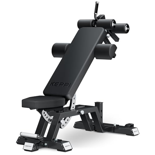 Commercial-Grade FID Weight Bench - 2200lb Capacity, 11+8 Angles, Gross Black