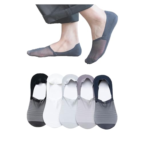 5 Pairs Velthentic Invisible Silk Socks for Women Breathable