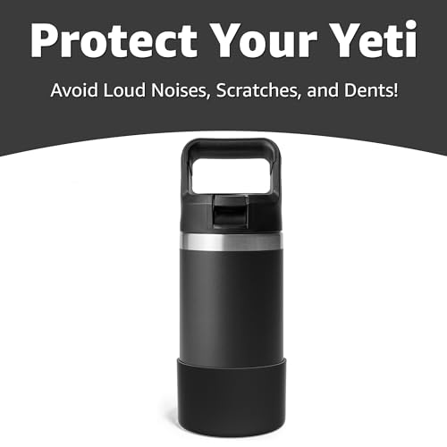 Silicone Boot Protector for Yeti Rambler Jr 12oz & 18oz Bottle - Black