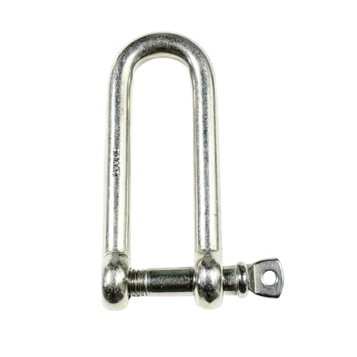 316 Stainless Steel Long D-Shackle – Heavy-Duty Marine Grade, 12mm, 2-Pack