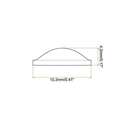 PATIKIL Diameter 10.3mm Height 4.2mm Flat Convex Lens, 10 Pcs Acrylic LED Optical Convex Condenser Lens for LED Flashlight Bike Head Lamp, Transparent