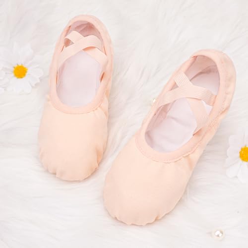 Stelle Women's Stretch Canvas Ballet Slippers - Ballet Pink, Size 8