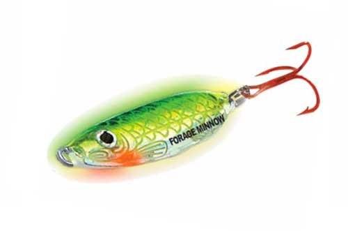 Forage Minnow Jig 'n Spoon Lure - 1/16 Oz - Super Glow Chub
