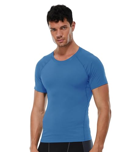 Men's Short Sleeve Compression Shirt - Cool Dry Athletic Undershirt
