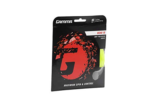 GAMMA OCHO 16 Gauge Neon Yellow Tennis String - Octagonal Shape