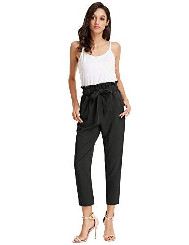 GRACE KARIN Women’s High Waist Business Casual Work Pants Black Large