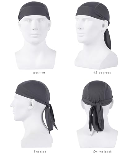 Cooling Doo Rag - Breathable Sweat Wicking Liner for Men & Women - Fluorescent Green