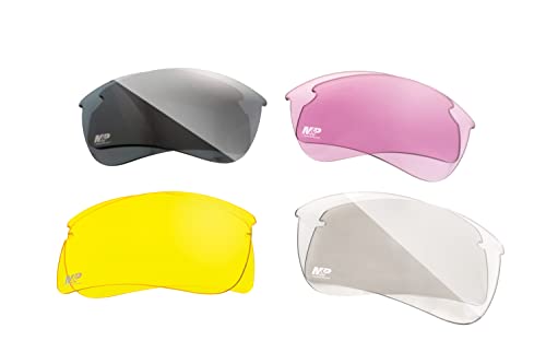 Interchangeable Shooting Glasses with Impact Resistance & Anti-Fog Lenses - Black