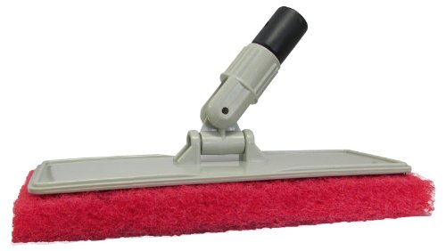 Star Brite Flex Head Scrubber with Red Medium Scrub Pad – 3'-10' Reach