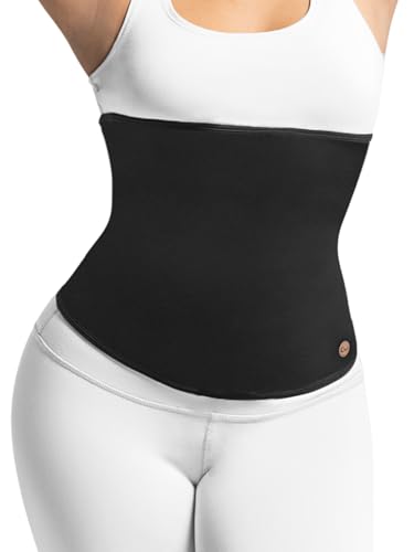CU Copper Slim Waist Belt for Women - Medium Black Tummy Control & Sweat-Enhancing Workout Belt
