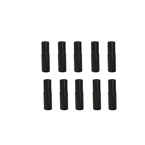 4mm Aluminum Bike Shift Cable Ferrules - 10 Pack, Black