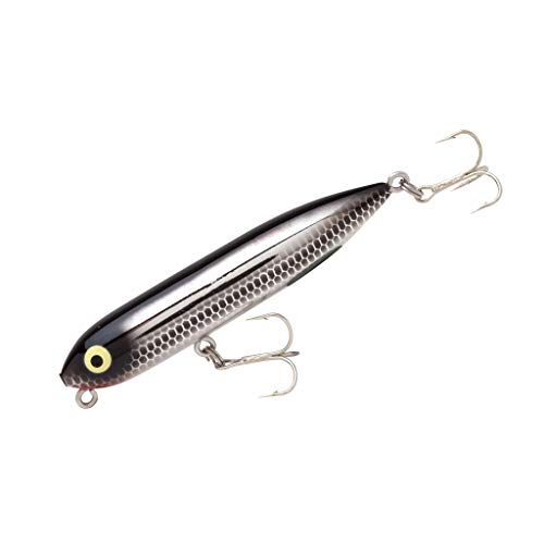 Topwater Fishing Lure - Heddon Zara Spook Black Shiner 1/4 Oz