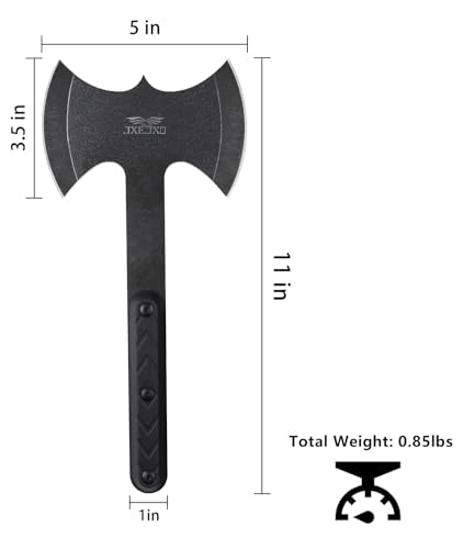 JXE JXO 3-Pack Throwing Axes and Tomahawks Set - Double Bite Hawks for Recreation