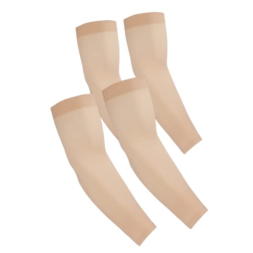 Compression Arm Sleeves - UV Protection Cooling Tattoo Cover Up - Nude