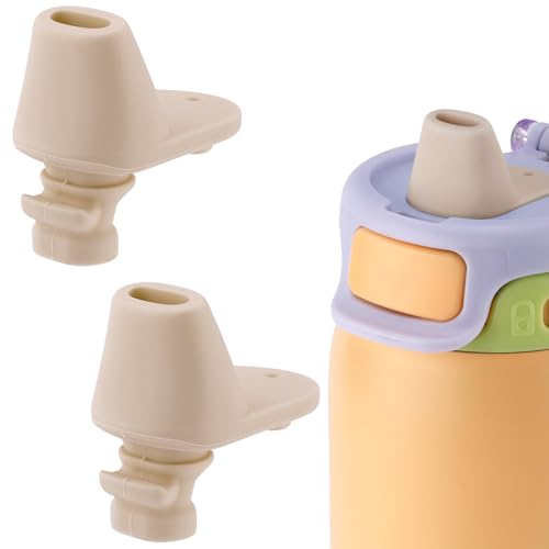 Silicone Spout Replacement for Ello Pop & Fill - Brown, 2 Pack