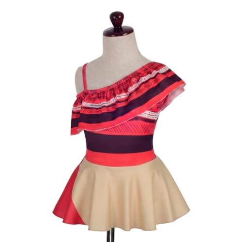 Dressy Daisy Girls One-Shoulder Ruffle Swimsuit with Accessories, Multicoloured 3-4T