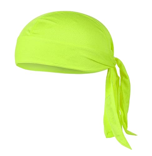 Cooling Doo Rag - Breathable Sweat Wicking Liner for Men & Women - Fluorescent Green