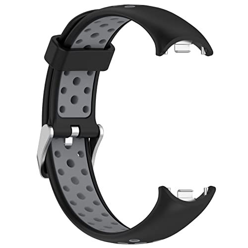 Silicone Replacement Strap for Xiaomi Mi Band 8 - Gray & Black