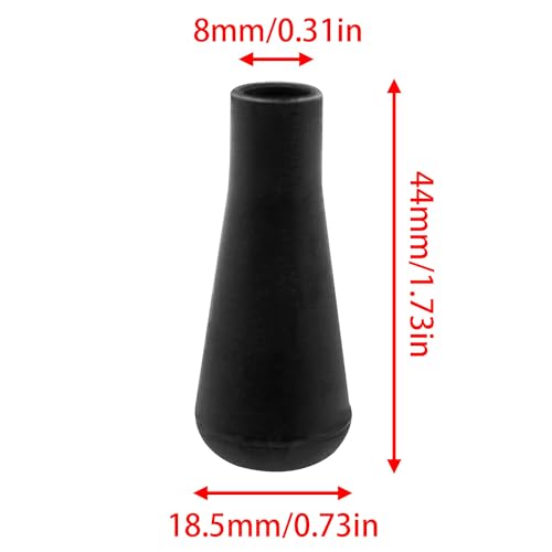 8PCS Black Soft Rubber Arrowheads for Archery Training