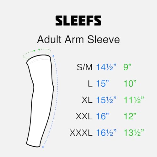 Faith Collection Football Arm Sleeve by SLEEFS - Adult L (Cross White)