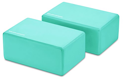 High Density Yoga Blocks - Set of 2, 9"x6"x4" Each - Green
