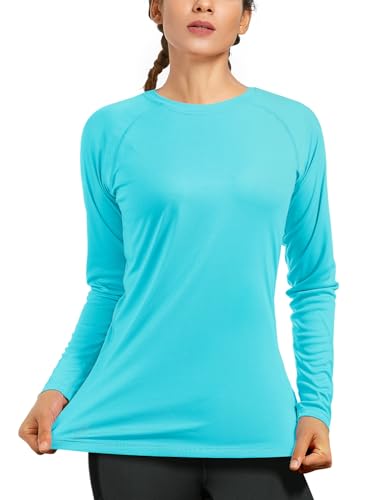 Women's UPF 50+ Long Sleeve Sun Protection Rash Guard Shirt