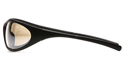 Zone II Safety Glasses - Matte Black Frame with Indoor/Outdoor Mirror Lens