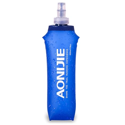 TRIWONDER 500ml BPA-Free Collapsible Water Bottle for Running Hiking Cycling