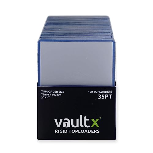 Rigid Toploaders for Trading Cards - 100 Pack, 35pt Protection