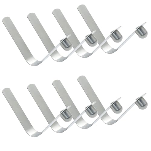 Stainless Steel Spring Snap Clips - 8mm Button - 8 Piece Set