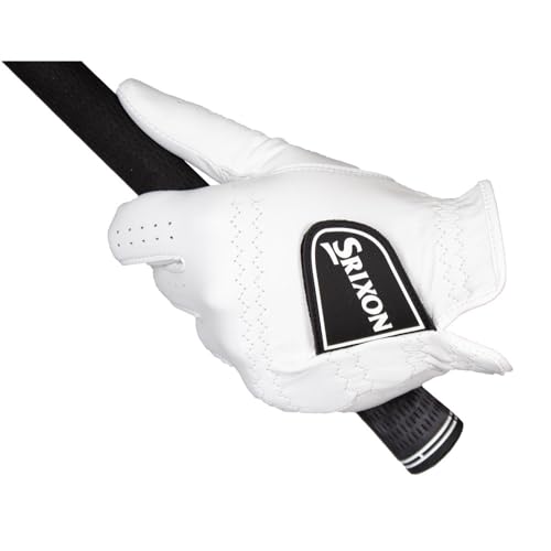 Premium Cabretta Leather Golf Glove - White, Medium-Large
