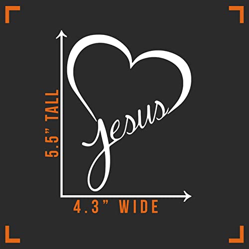 Jesus Heart Vinyl Decal Sticker for Cars, Walls & Laptops - 5.5"