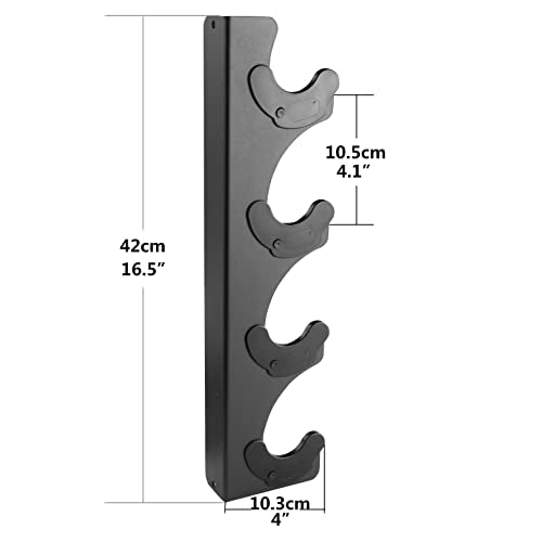 Lovind Horizontal 4-Bar Wall Mount Barbell Rack for Home & Gym Storage