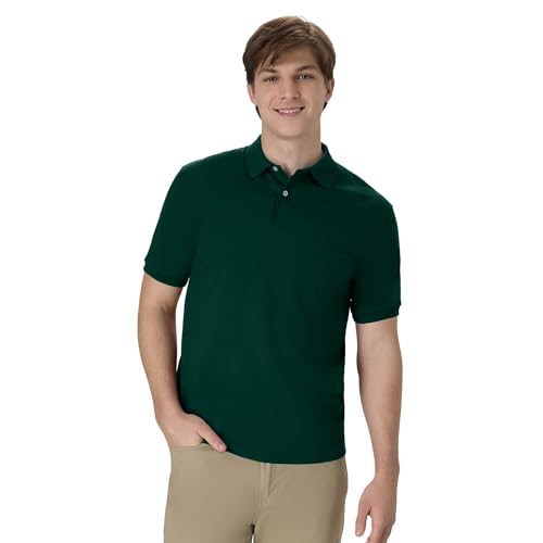 Men's Short Sleeve Pocket Polo Shirt - ComfortBlend Jersey (Pack of 2)