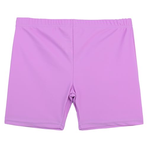 Girls' Board Shorts UV 50+ Sun Protection Swim Bottoms 6-7 Years A2 Light Purple - TFJH E
