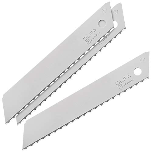 OLFA LBWV3K Wavy Blade Cutter Replacement Blade (Large), Pack of 3