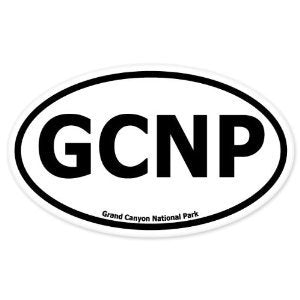 Grand Canyon National Park Oval Bumper Sticker - 5" x 3"