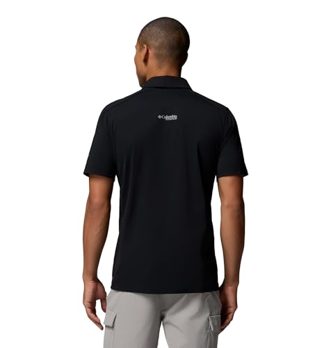 Columbia Men's Diamond Peak Pro Polo X-Large Black Active Fit UV-Blocking