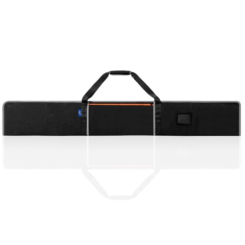 Premium Guide Rail Bag, Double Side Track Saw Bag, Protective Carrying Case for 55-60 Inch Guide Rail Tracks(Black)