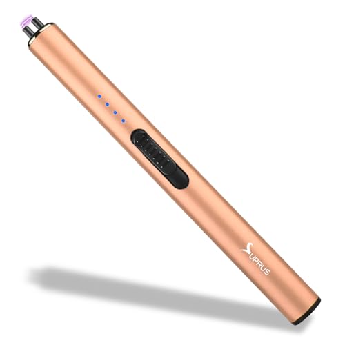 Electric Arc Flameless USB Rechargeable Lighter with Safety Lock - Peach Fuzz