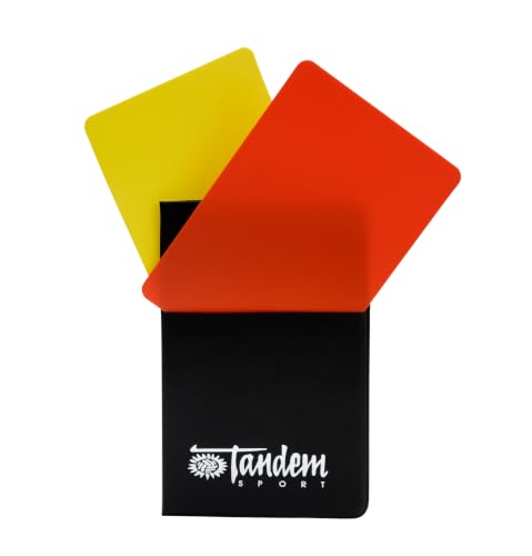 Referee Penalty Cards Set - Red & Yellow Sports Cards with Wallet
