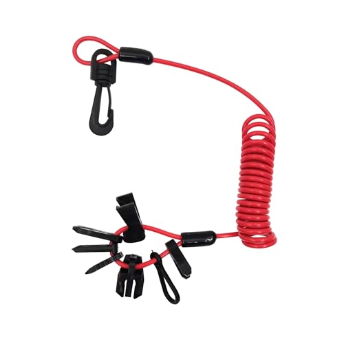 ISURE MARINE Universal Boat Kill Switch Key Lanyard Set for Mercury, Yamaha, Honda, Suzuki