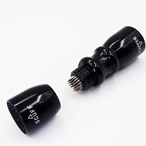 Billiard Cue Tip Tool - 3-in-1 Scuffer, Shaper & Aerator - Black