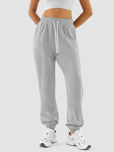 ATHMILE Women’s Baggy Grey Lounge Sweatpants Small - Casual Joggers