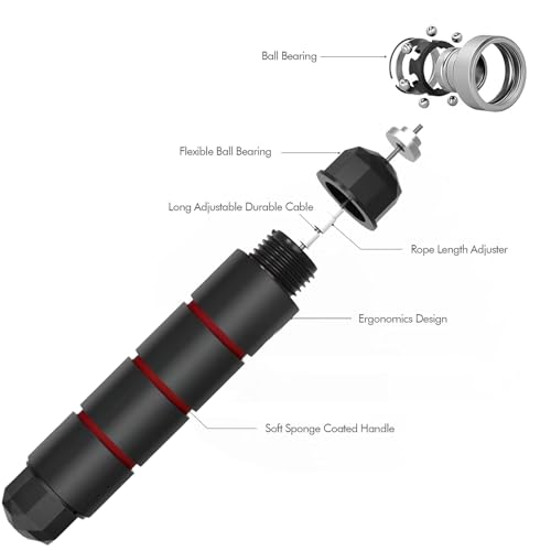 Adjustable Tangle-Free Speed Jump Rope - Red