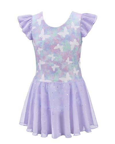 Stelle Toddler Girl Ballet Leotard with Magic Flutter Design - 4-5T Dance Outfit