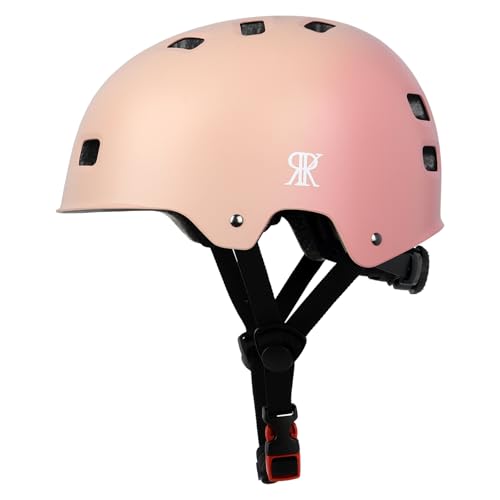 Kids Bicycle Helmet for Boys & Girls - Peach Pink Gradient, Medium (21.3-22.5")
