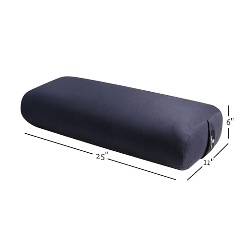 Yoga Bolster - Firm Supportive Handmade Blue