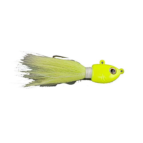 Bucktail Fishing Jig - Chartreuse / 1/4 oz - 2/0 Hook Size