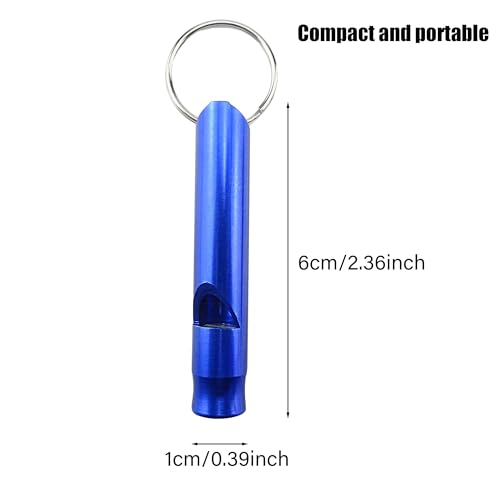 5-Pack Aluminum Whistles for Hiking, Camping & Boating